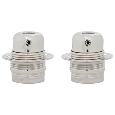 VidaXL douilles de lampe 2 pcs nickel satiné E27