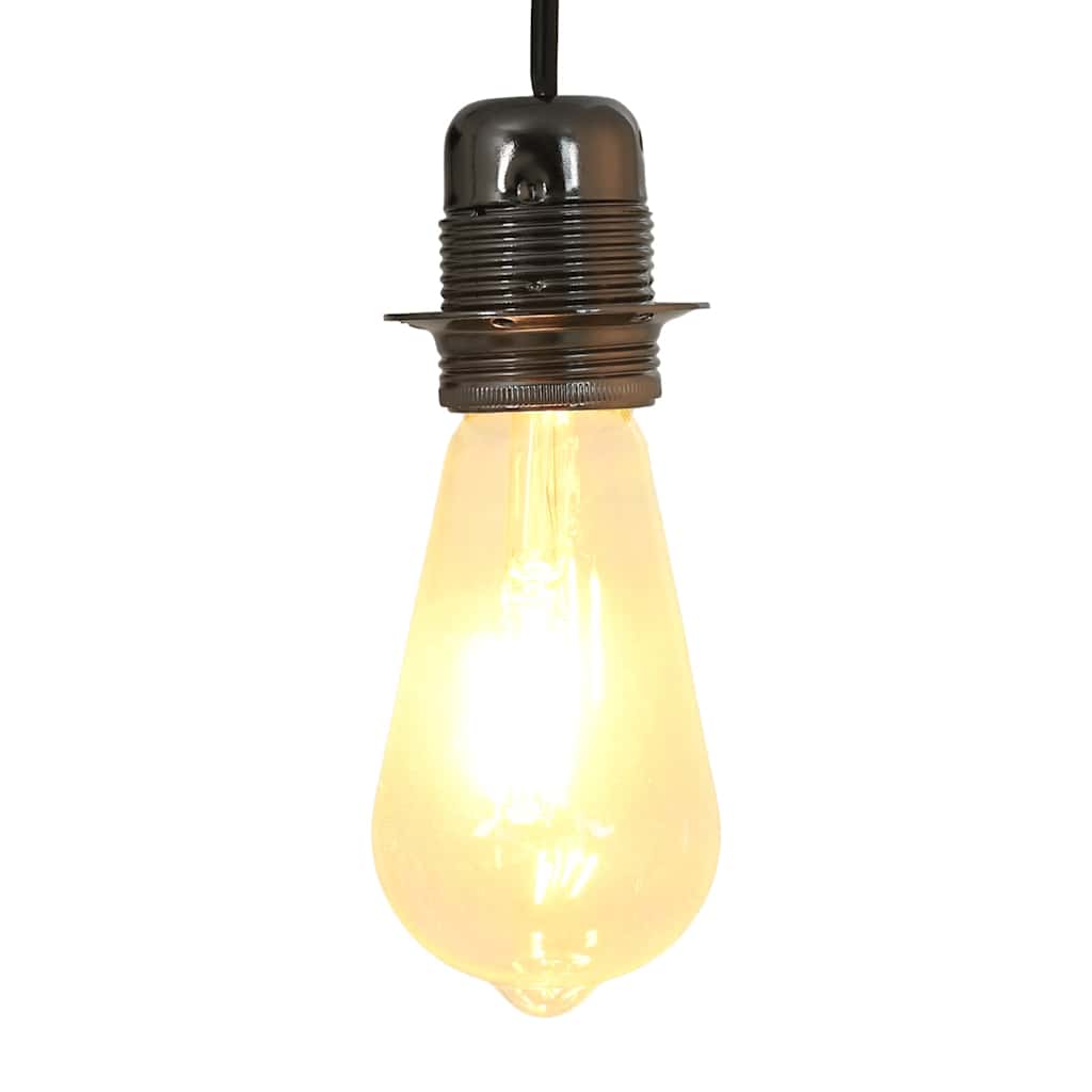 VidaXL douilles de lampe 2 pcs noir brillant E27