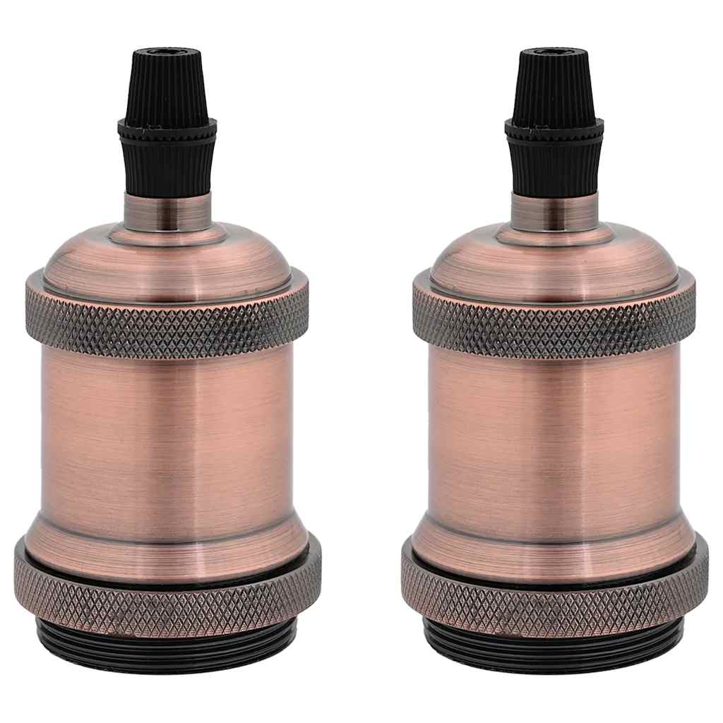 VidaXL douilles de lampe 2 pcs bronze rouge E27