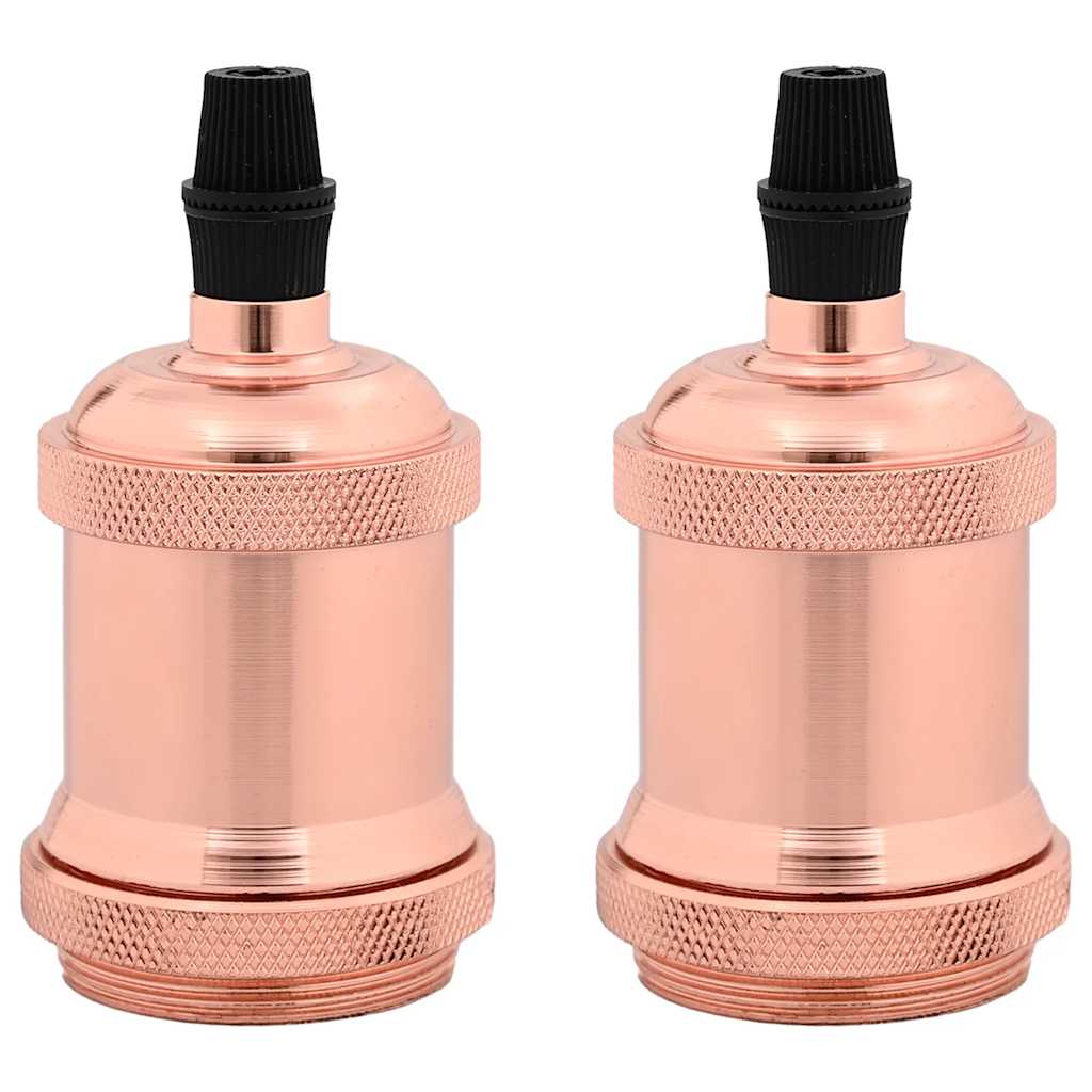 VidaXL douilles de lampe 2 pcs or rose E27