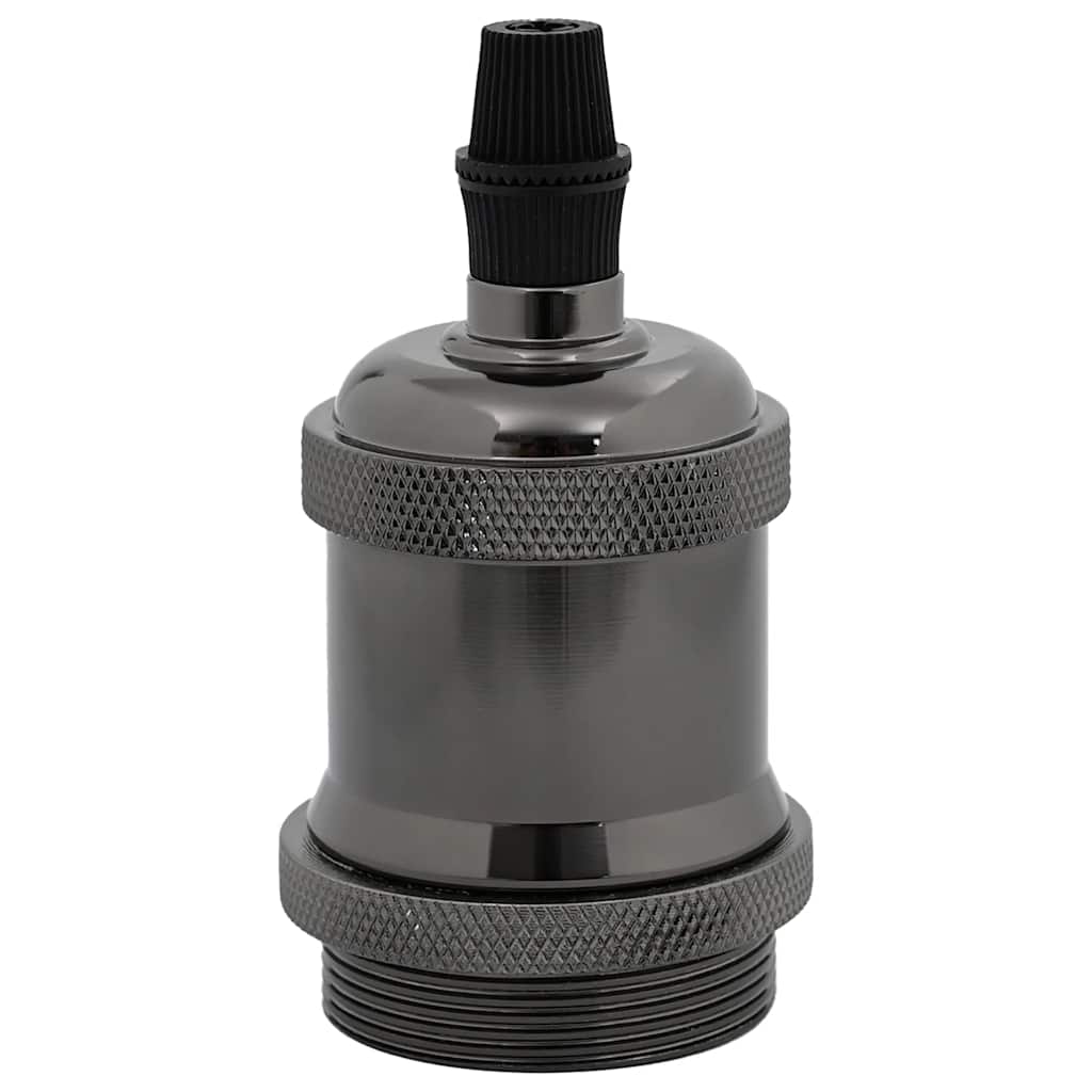 VidaXL douilles de lampe 2 pcs noir brillant E27