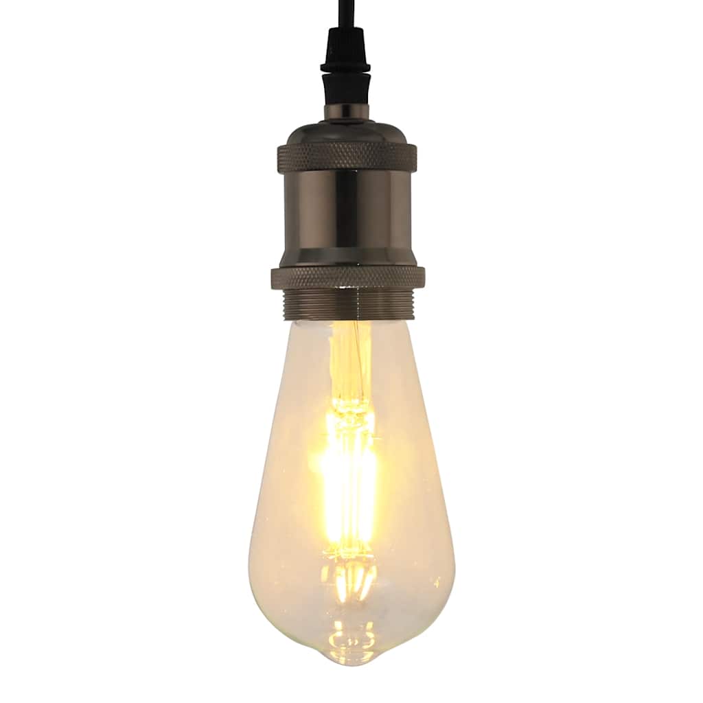 VidaXL douilles de lampe 2 pcs noir brillant E27