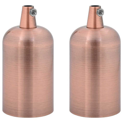 VidaXL douilles de lampe 2 pcs bronze rouge E27
