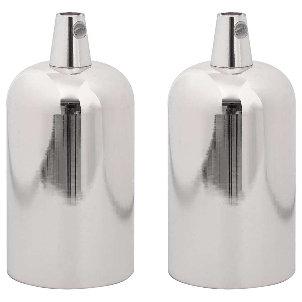 VidaXL douilles de lampe 2 pcs nickel satiné E27