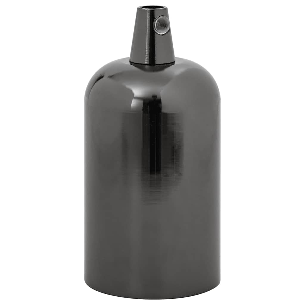 VidaXL douilles de lampe 2 pcs noir brillant E27