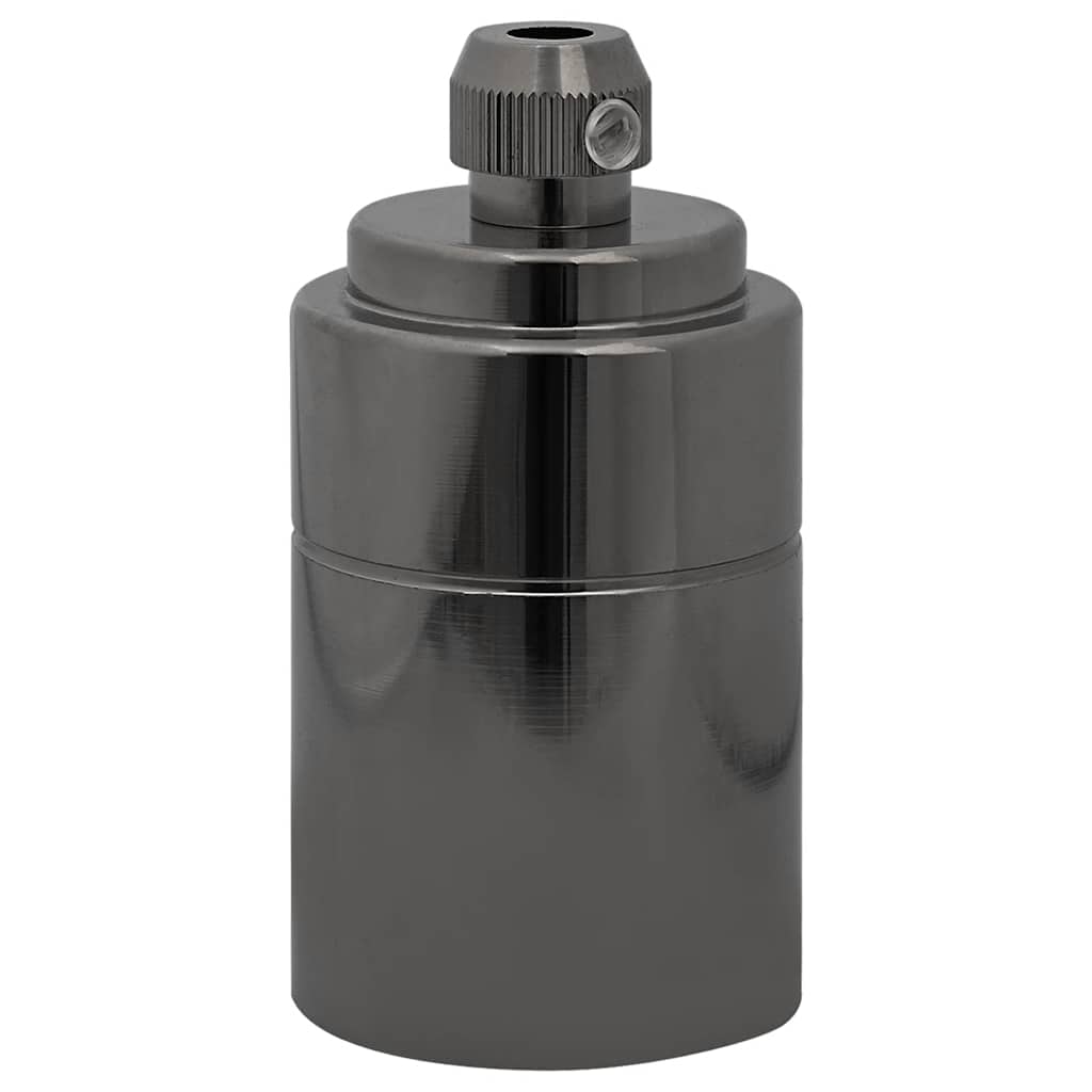 VidaXL douilles de lampe 2 pcs noir brillant E27