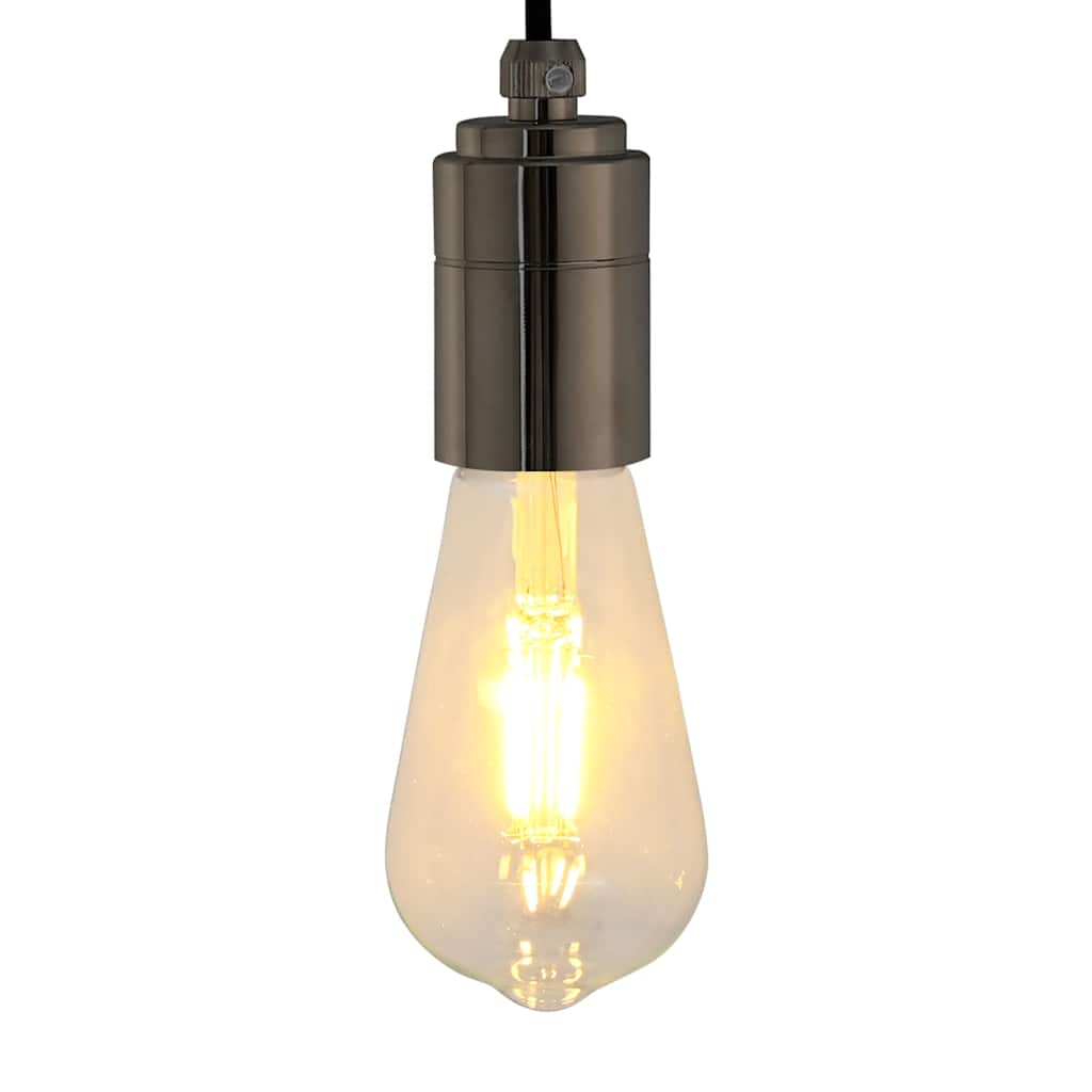 VidaXL douilles de lampe 2 pcs noir brillant E27