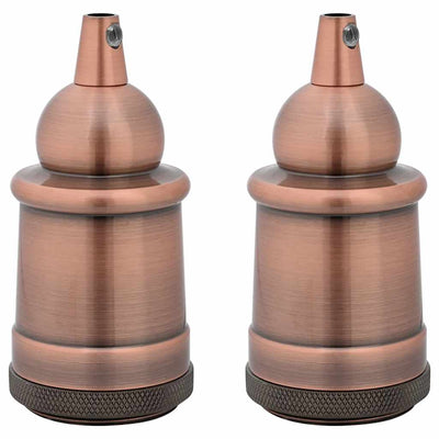 VidaXL douilles de lampe 2 pcs bronze rouge E27