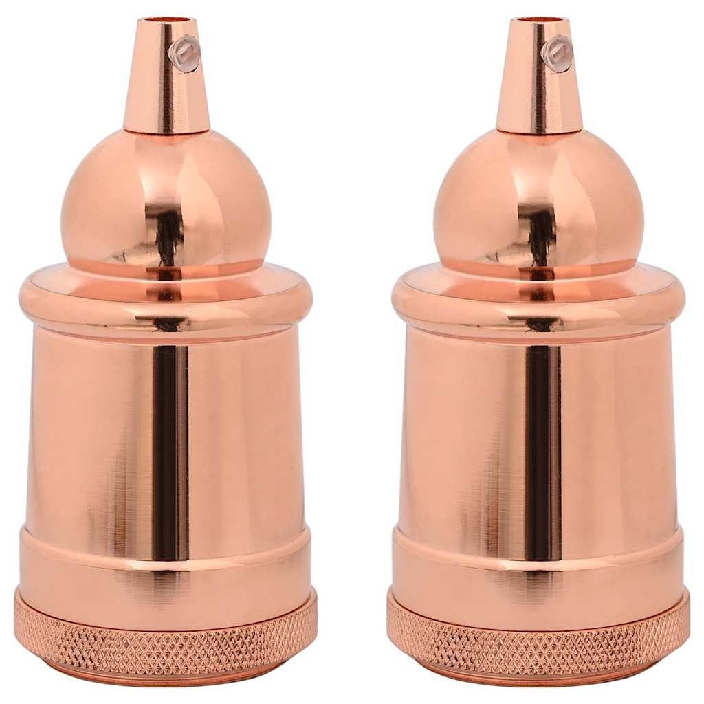VidaXL douilles de lampe 2 pcs or rose E27