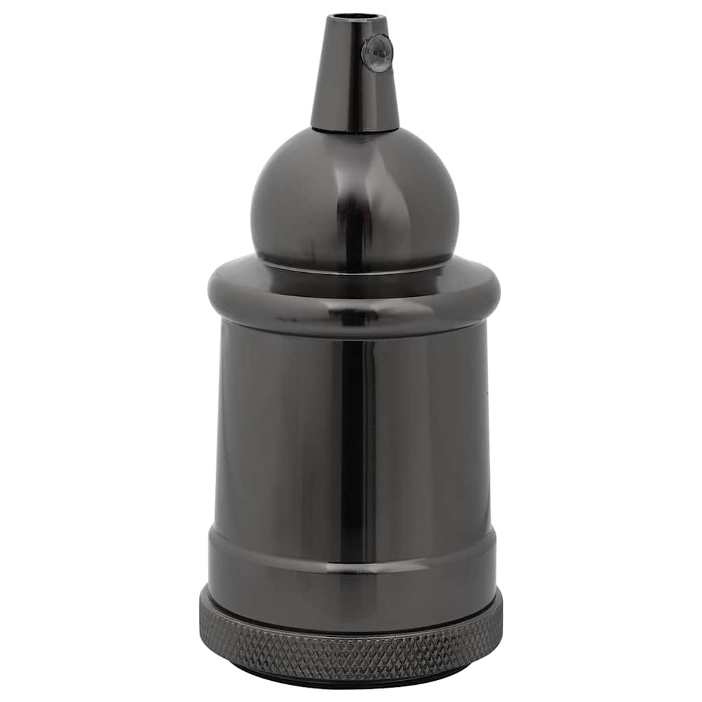 VidaXL douilles de lampe 2 pcs noir brillant E27