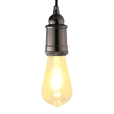 VidaXL douilles de lampe 2 pcs noir brillant E27