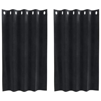 Vidaxl rideaux occultants 2 pcs noir 140 x 140 cm velours