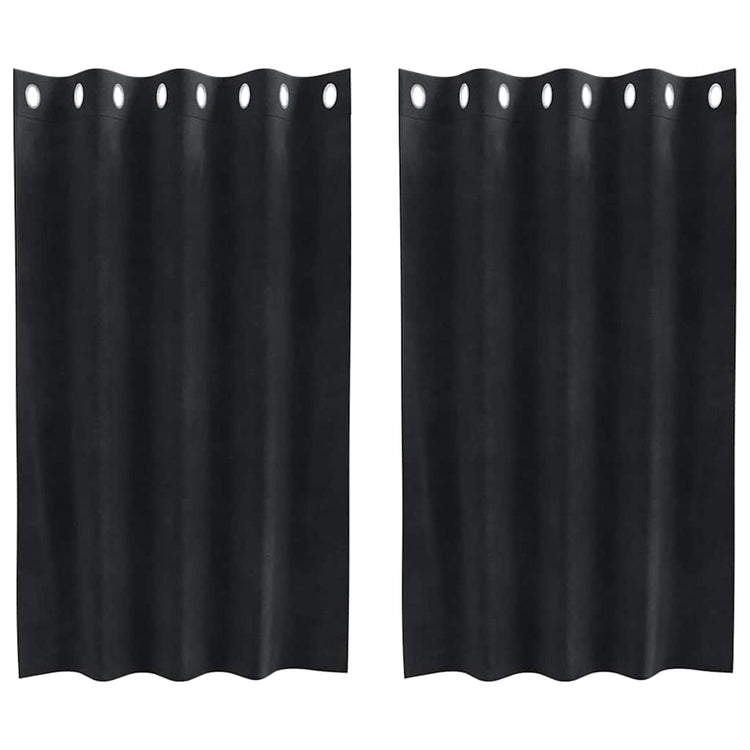 Vidaxl rideaux occultants 2 pcs noir 140 x 140 cm velours