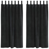 Vidaxl rideaux occultants 2 pcs noir 140 x 175 cm velours