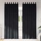 Vidaxl rideaux occultants 2 pcs noir 140 x 225 cm velours