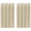 Vidaxl rideaux occultants 2 pcs crème 140 x 140 cm velours