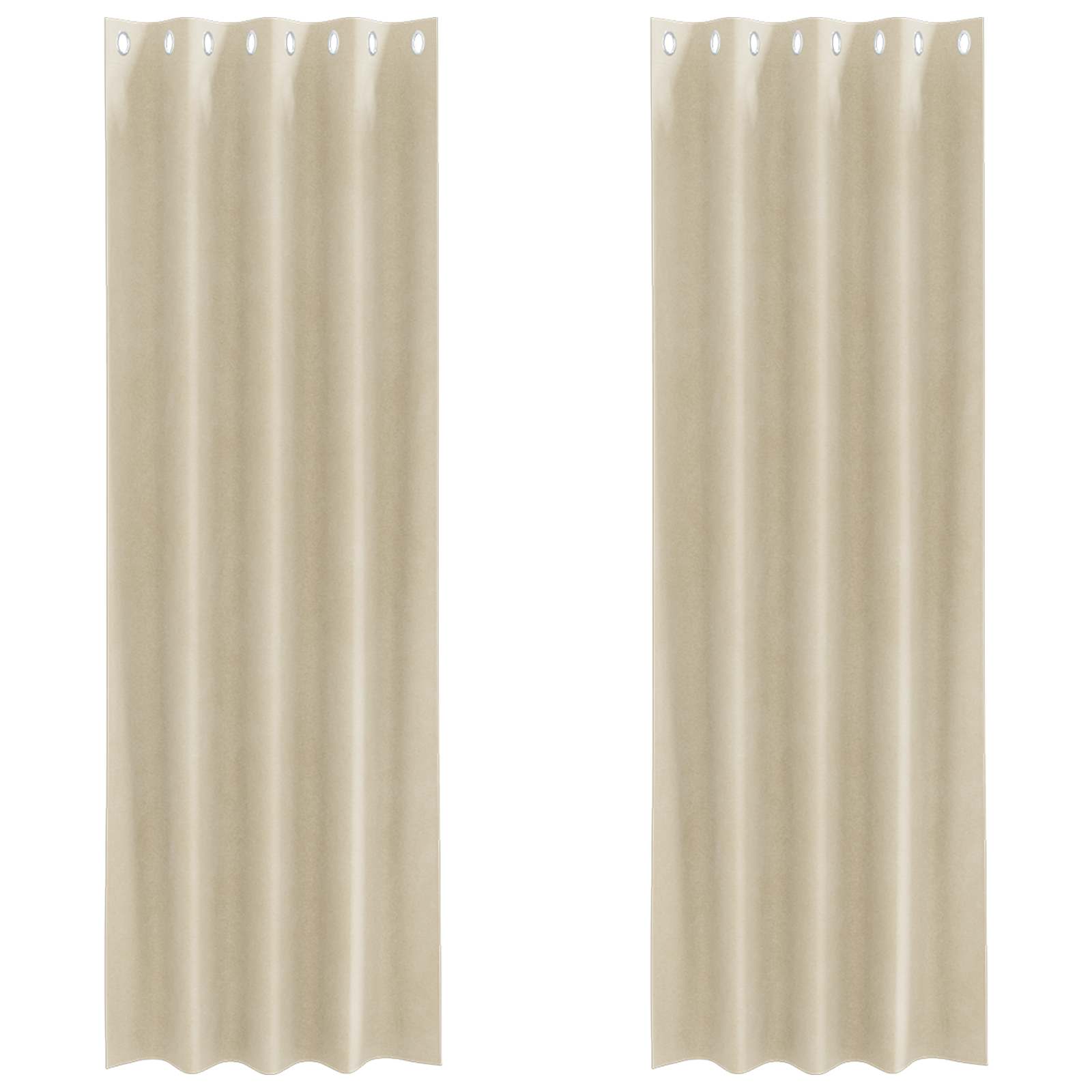 Vidaxl rideaux occultants 2 pcs crème 140 x 245 cm velours