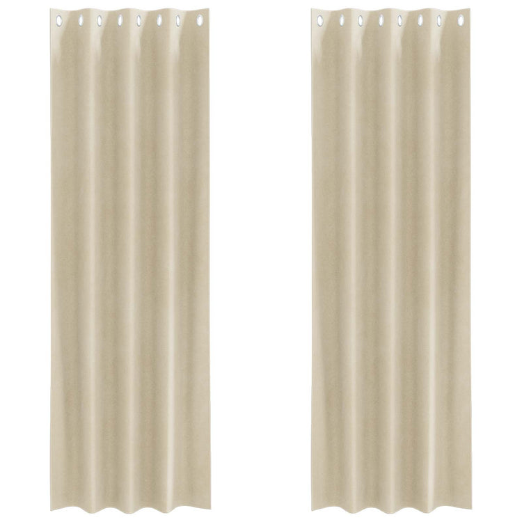 Vidaxl rideaux occultants 2 pcs crème 140 x 245 cm velours