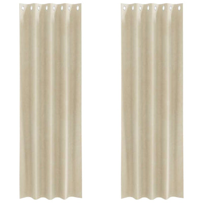 Vidaxl rideaux occultants 2 pcs crème 140 x 260 cm velours