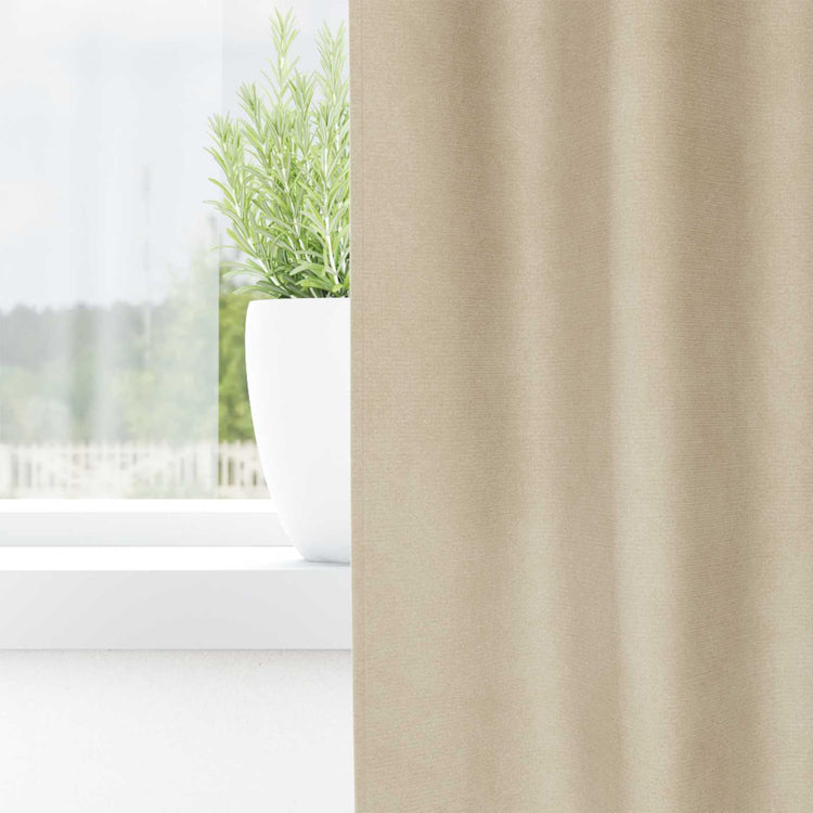 Vidaxl rideaux occultants 2 pcs crème 140 x 140 cm velours