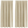 Vidaxl rideaux occultants 2 pcs crème 140 x 175 cm velours