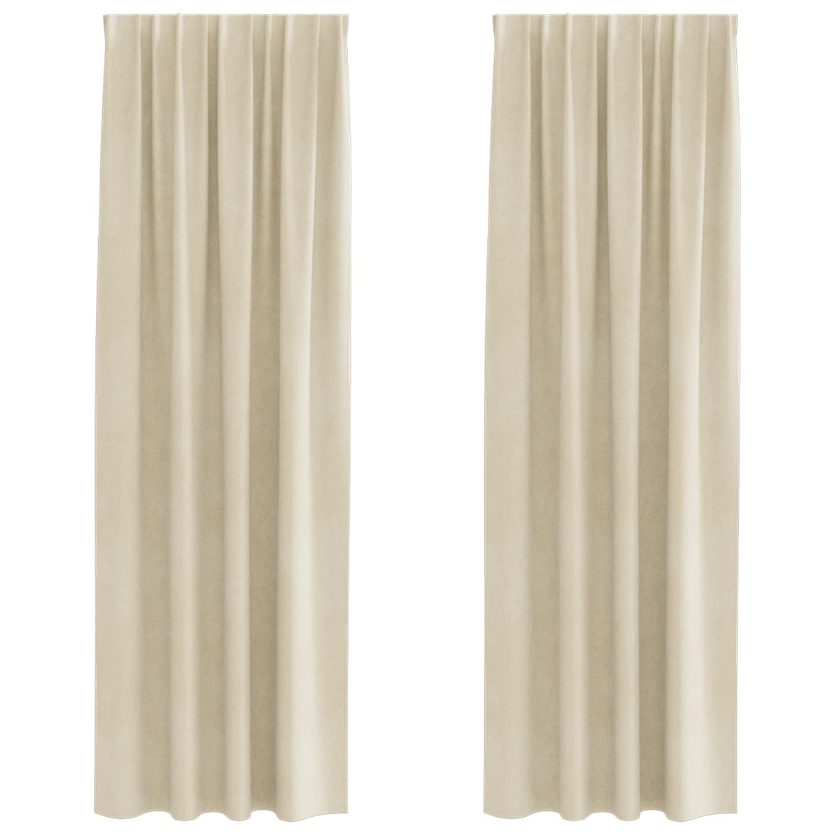 Vidaxl rideaux occultants 2 pcs crème 140 x 260 cm velours