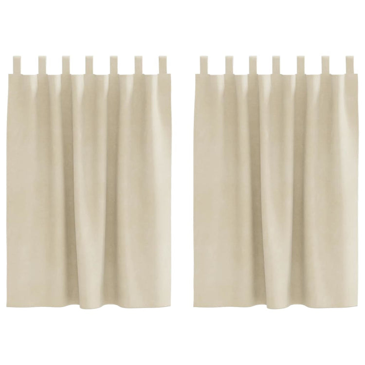 Vidaxl rideaux occultants 2 pcs crème 140 x 140 cm velours