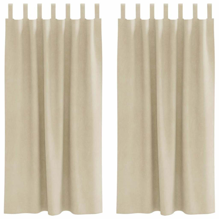 Vidaxl rideaux occultants 2 pcs crème 140 x 175 cm velours