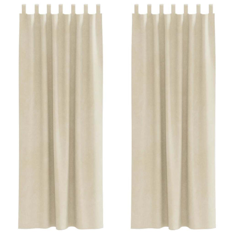 Vidaxl rideaux occultants 2 pcs crème 140 x 245 cm velours