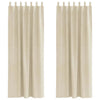 Vidaxl rideaux occultants 2 pcs crème 140 x 260 cm velours