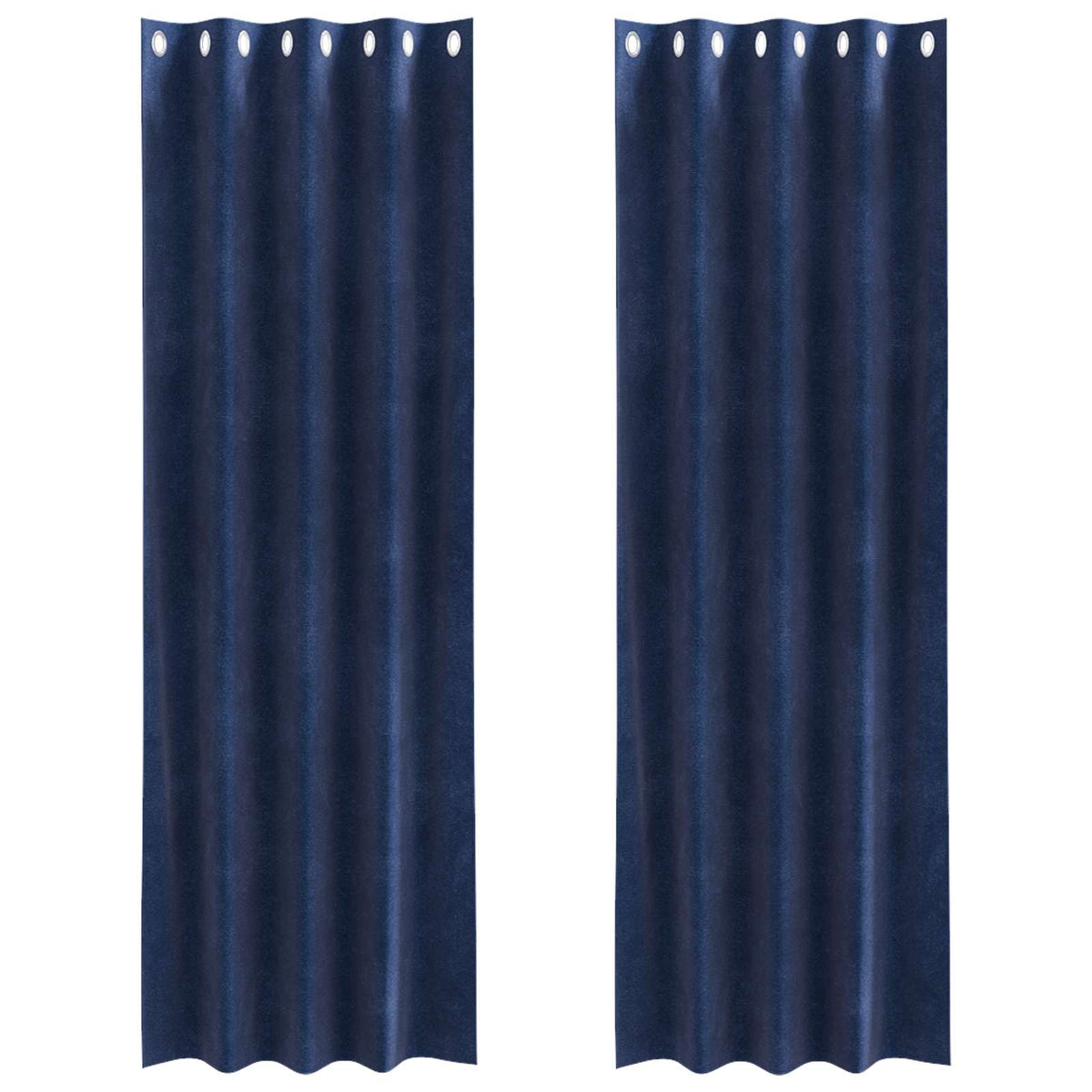 Vidaxx rideaux occultants 2 pcs bleu foncé 140 x 225 cm velours
