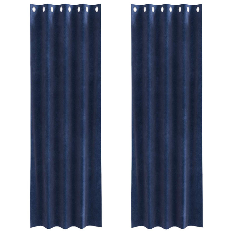 Vidaxx rideaux occultants 2 pcs bleu foncé 140 x 225 cm velours