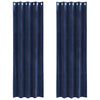 Vidaxl rideaux occultants 2 pcs bleu foncé 140 x 245 cm velours