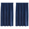 Vidaxl rideaux occultants 2 pcs bleu foncé 140 x 175 cm velours