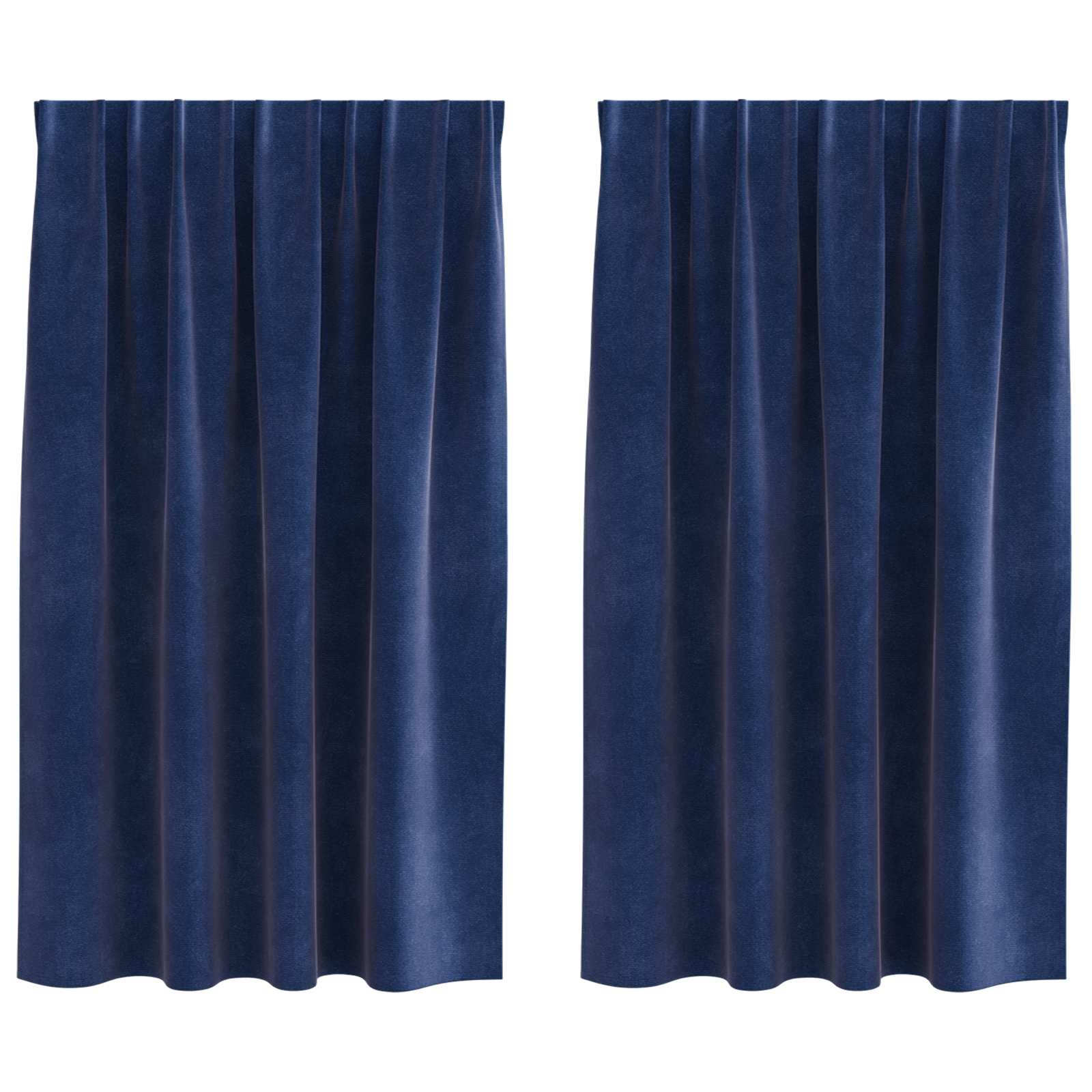 Vidaxl rideaux occultants 2 pcs bleu foncé 140 x 175 cm velours