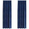 Vidaxl rideaux occultants 2 pcs bleu foncé 140 x 260 cm velours
