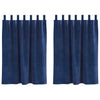 Vidaxl rideaux occultants 2 pcs bleu foncé 140 x 140 cm velours