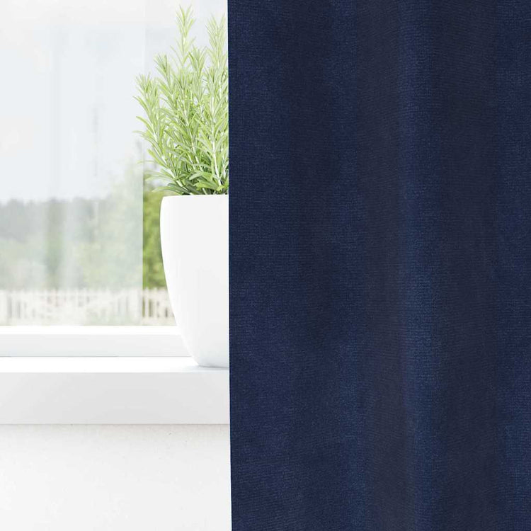 Vidaxl rideaux occultants 2 pcs bleu foncé 140 x 175 cm velours