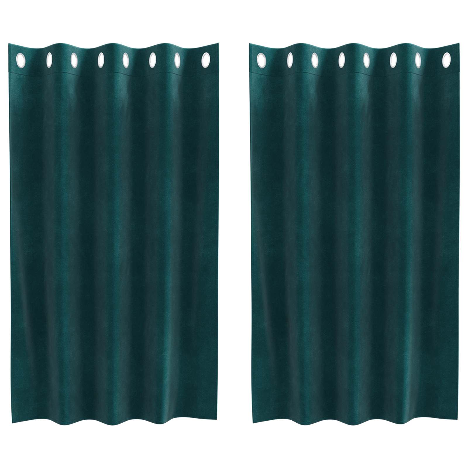 Vidaxl rideaux occultants 2 pcs vert foncé 140 x 140 cm velours