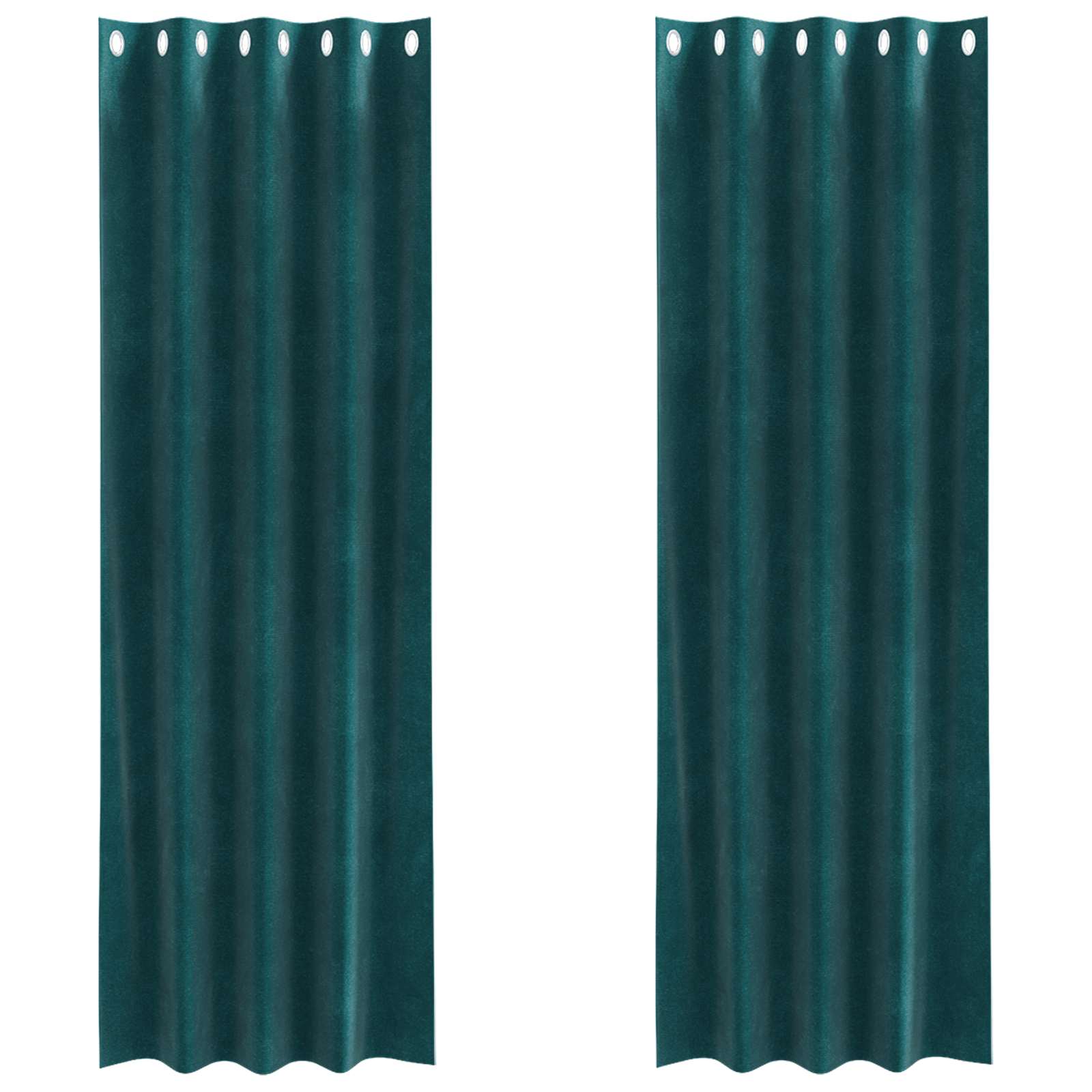 Vidaxx rideaux occultants 2 pcs vert foncé 140 x 245 cm velours