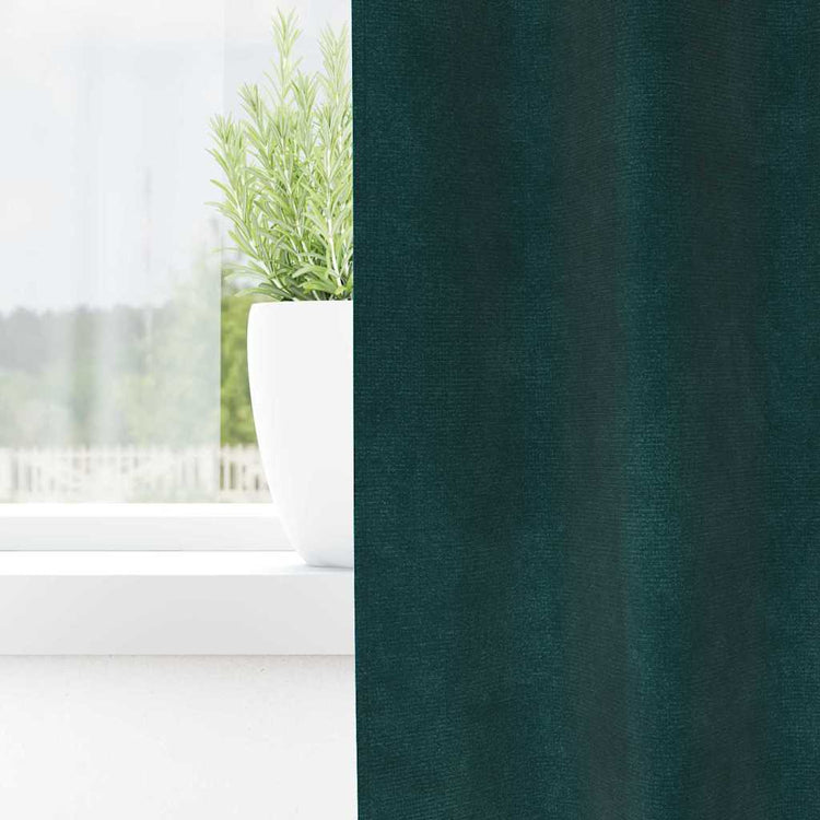 Vidaxx rideaux occultants 2 pcs vert foncé 140 x 245 cm velours
