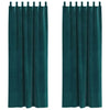 Vidaxx rideaux occultants 2 pcs vert foncé 140 x 225 cm velours