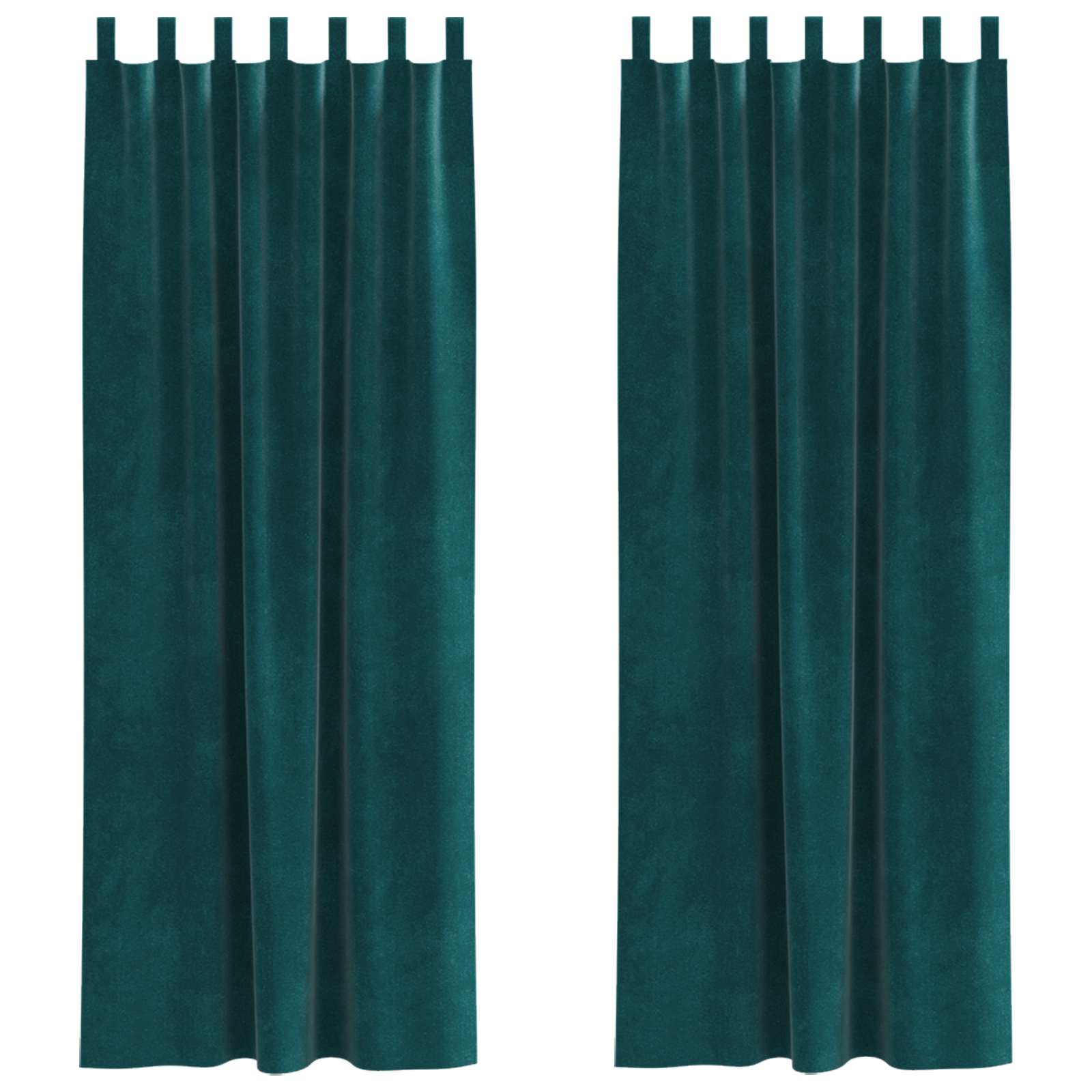 Vidaxx rideaux occultants 2 pcs vert foncé 140 x 245 cm velours