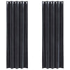 Vidaxl rideaux occultants 2 pcs gris foncé 140 x 225 cm velours
