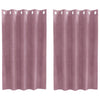 Vidaxl rideaux occultants 2 pcs rose foncé 140 x 140 cm velours