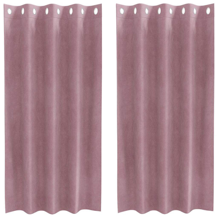 Vidaxl rideaux occultants 2 pcs rose foncé 140 x 175 cm velours