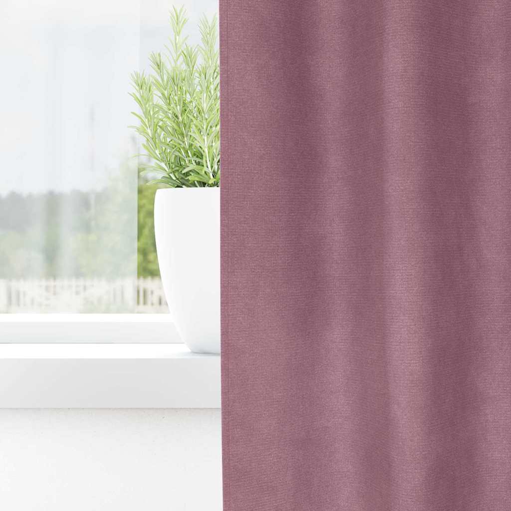 Vidaxx rideaux occultants 2 pcs rose foncé 140 x 225 cm velours
