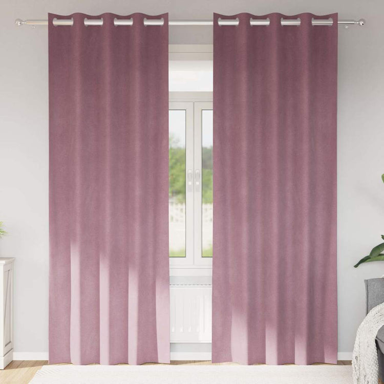 Vidaxl rideaux occultants 2 pcs rose foncé 140 x 245 cm velours