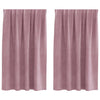 Vidaxl rideaux occultants 2 pcs rose foncé 140 x 140 cm velours