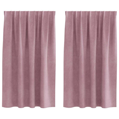 Vidaxl rideaux occultants 2 pcs rose foncé 140 x 140 cm velours